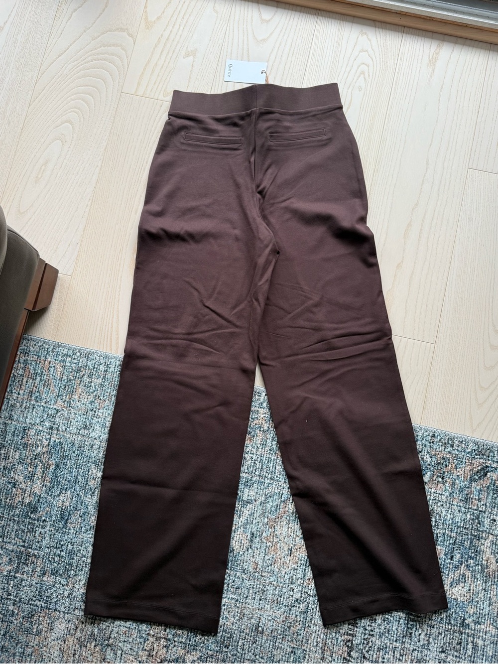 Quince Ultra-Stretch Ponte Wide Leg Pants in Espresso - Size Medium - Picture 5 of 9